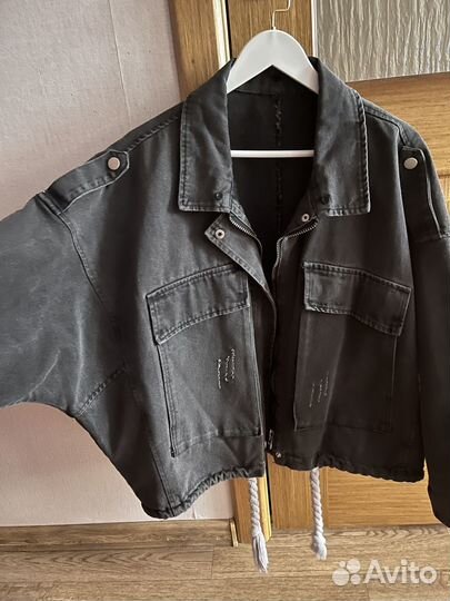 Джинсовая куртка с мехом