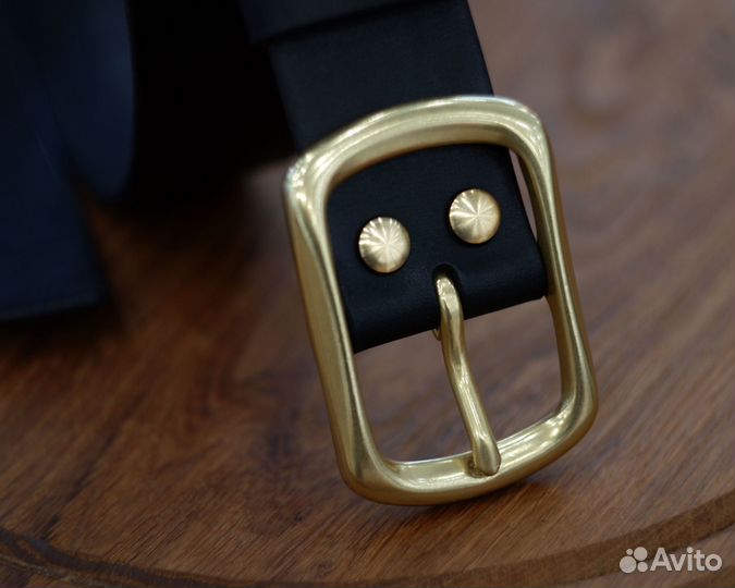 Ремень из натуральной кожи 40 мм Чёрный