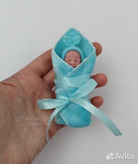 Авторский силиконовый пупсик 6 см