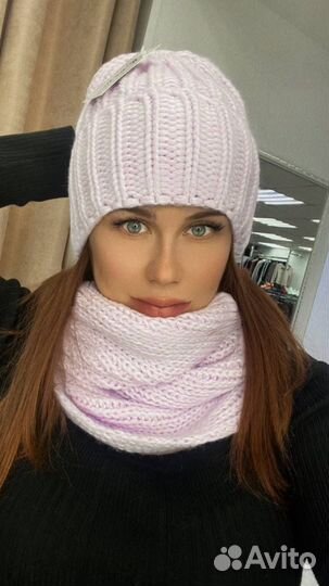 Комплект шапка и снуд