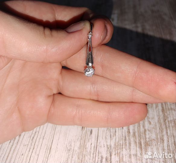 Серебрянный набор (кольцо+серьги)