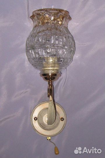 Люстра однорожковая потолочная + бра СССР