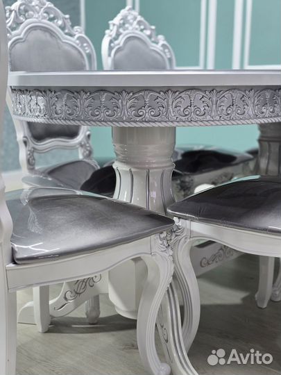 Овальный Стол со Стульями