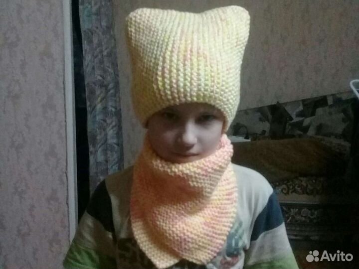 Комплект шапка и снуд