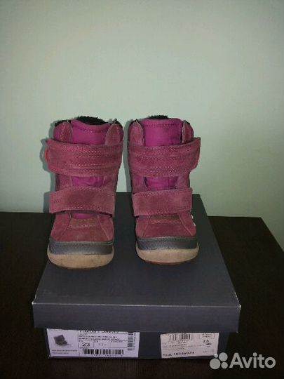 Детские зимние полусапожки ecco (размер 23)