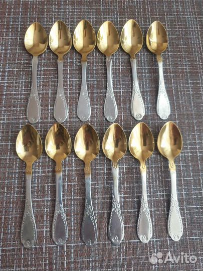 Чайные ложки позолоченные