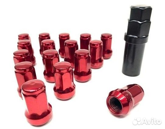 Гайки TopFit M12 1.5 (16шт) красные