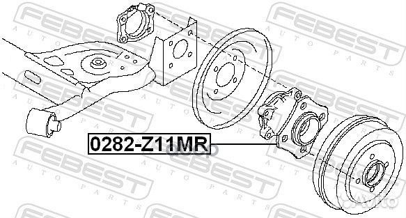 Ступица задняя nissan micra/march K12 2002-2010