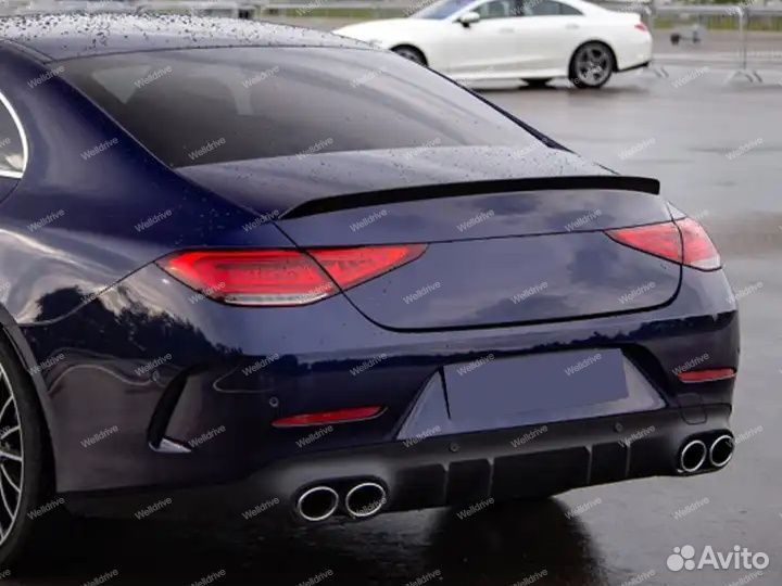 Спойлер Mercedes C257 coupe широкий черный глянец