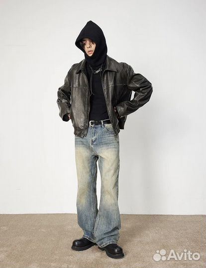 Кожаная куртка vintage opium Rick Owens style