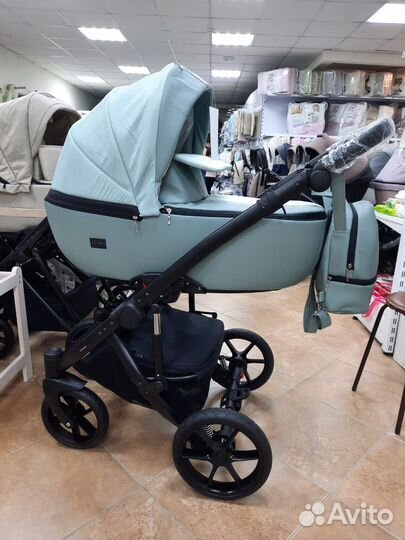 Коляска 2в1 bexa AIR (шалфей+кожа шалфей)