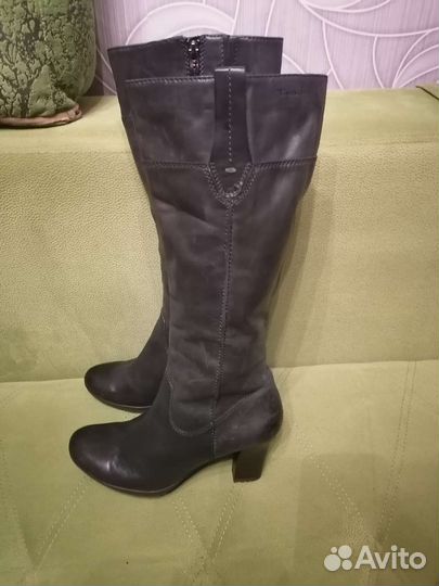 Сапоги кожаные женские