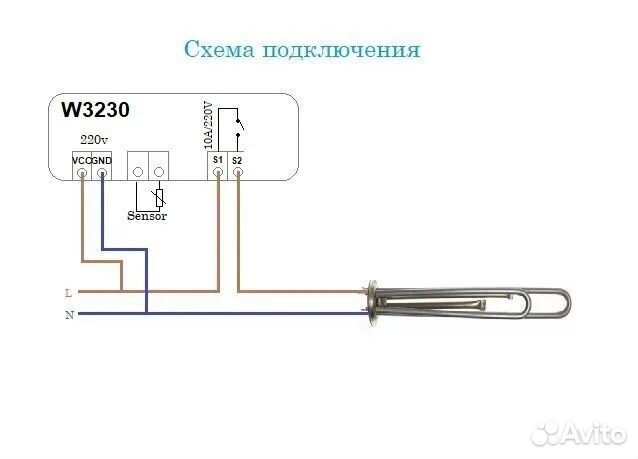 Терморегулятор/термостат с выносным датчиком инкуб