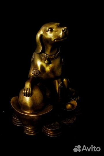 Собака - Китайская статуэтка из Бронзы RU*280