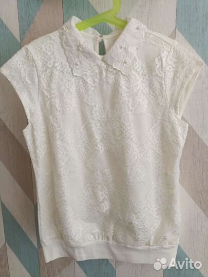 Школьная блузка для девочки на 1 сентября, 146