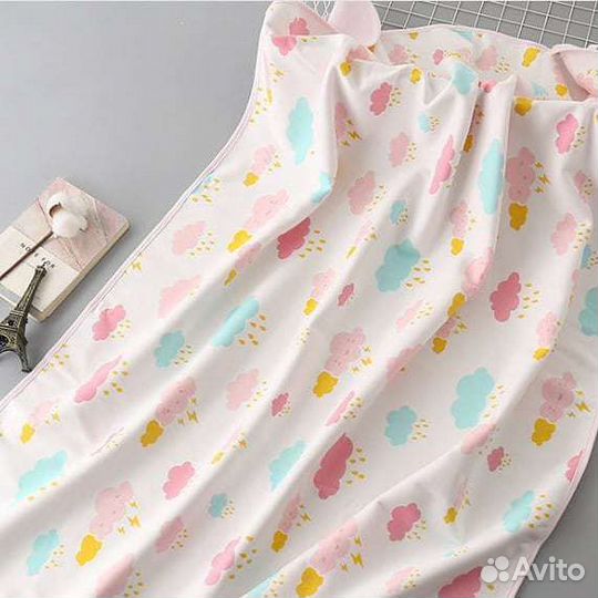 Двусторонние впитывающие пеленки фланель/бамбук