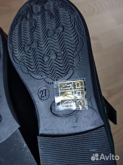 Туфли для девочки 27 размер чёрные