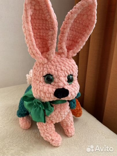 Плюшевый зайка ручной работы
