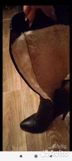 Сапоги кожаные