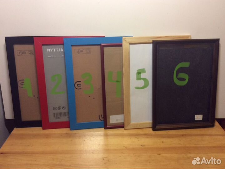 Рамки 6 шт под фотографии, картины, дипломы и т.д