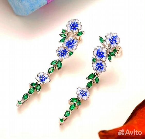 Серёжки, Серьги, Каскад цветов, Новые