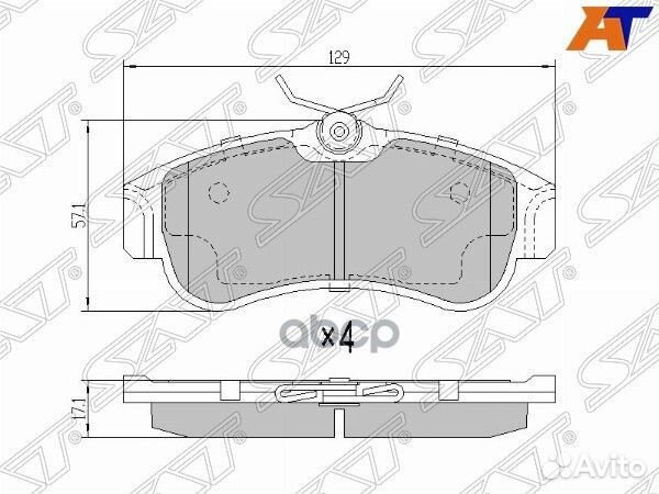 Колодки тормозные перед nissan almera N15/16/PR