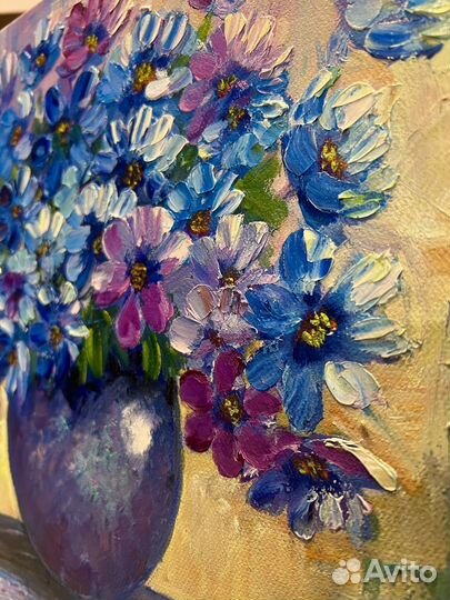 Картина маслом на холсте цветы