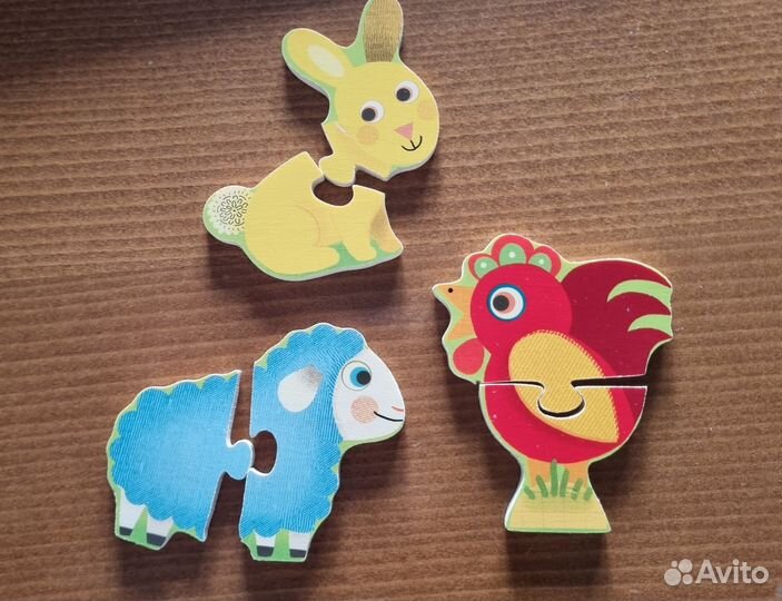 Деревянные пазлы вкладыши djeco