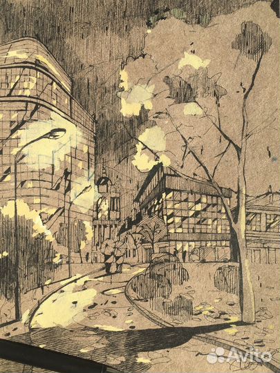 Портреты и картины на заказ: чернила, черная ручка