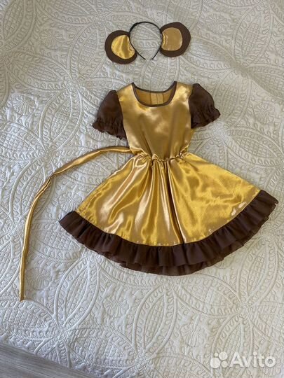 Костюм обезьянки, черебурашки на девочку с ободком