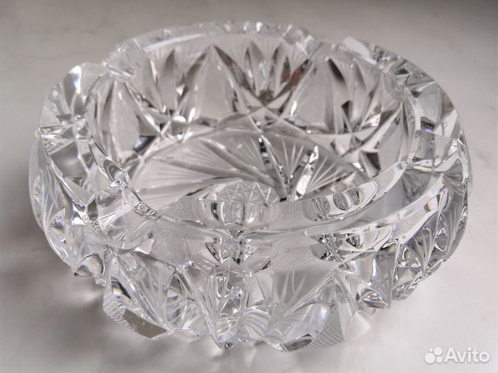 Ваза, пепельница хрустальная, Чехия