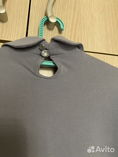 Блузка для девочки школьная серая 152-158