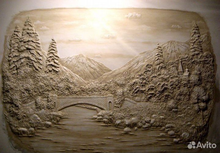 Рельефные панно и барельефы скульптурные