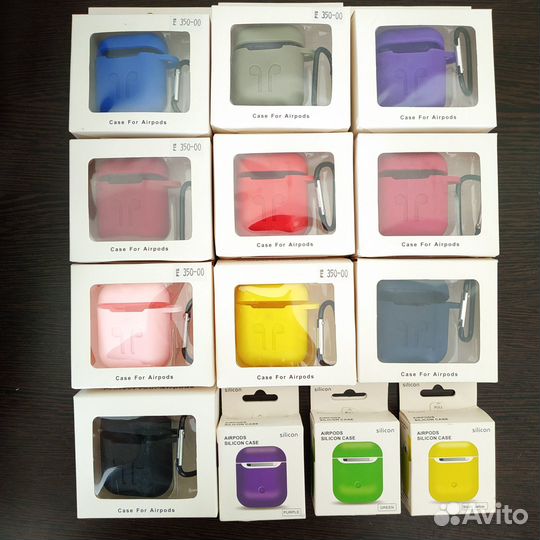 Чехлы силиконовые для Airpods 1/2 (Новые)