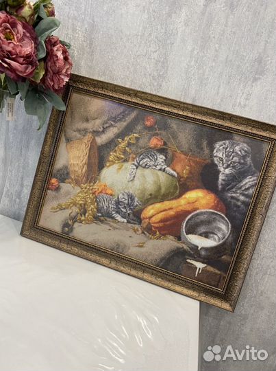 Картина, ручная работа, вышивка крестом