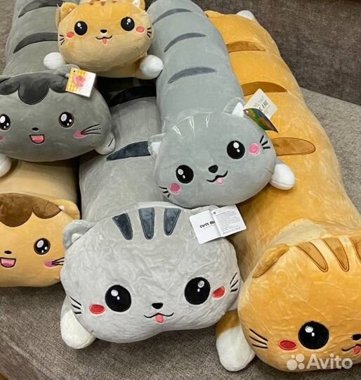 Кот батон обнимашка, длинная мягкая игрушка