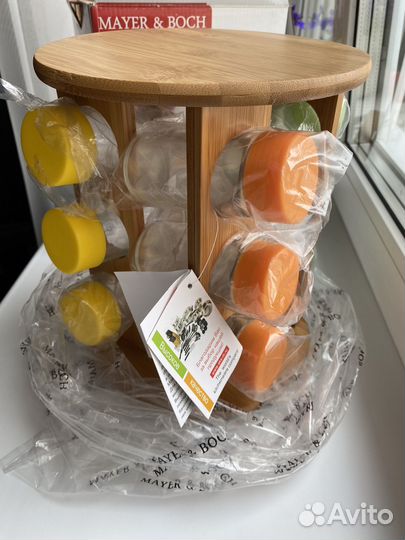 Набр баночек для специй на подставке