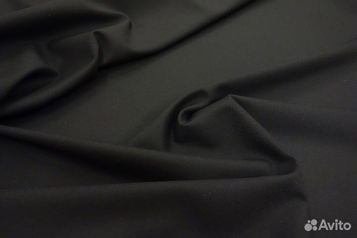 Ткань Габардин (100полиэстер), цвет Черный