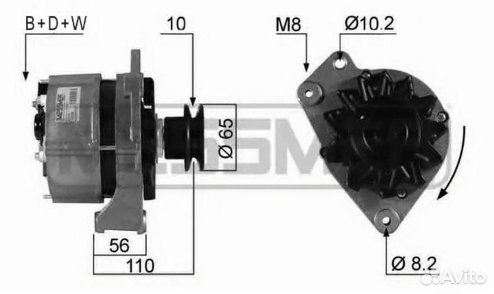 Генератор Audi 80