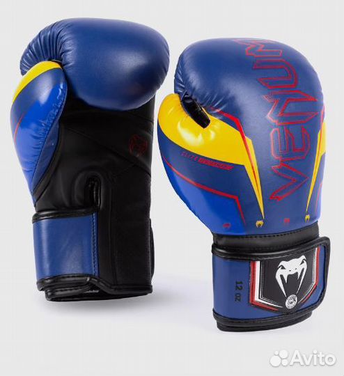 Venum Elite Evo Боксерские перчатки - синий/желтый
