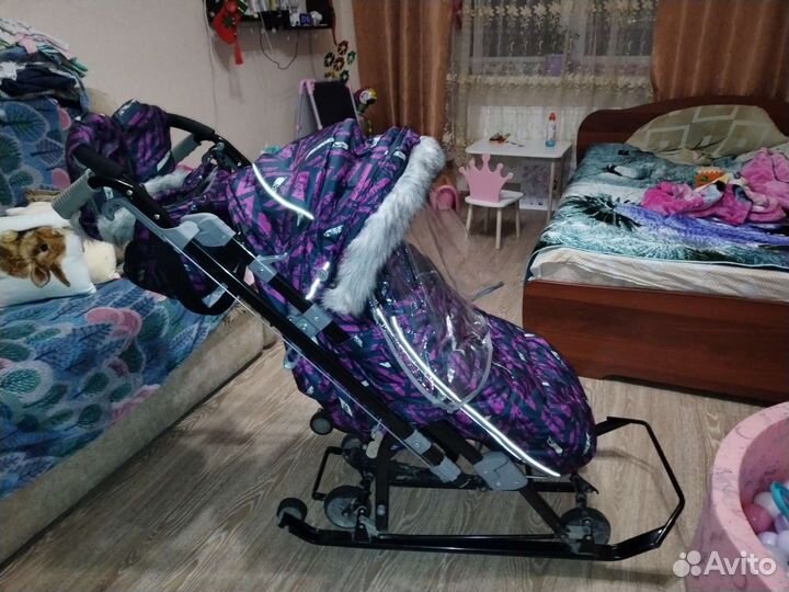 Детские санки коляска