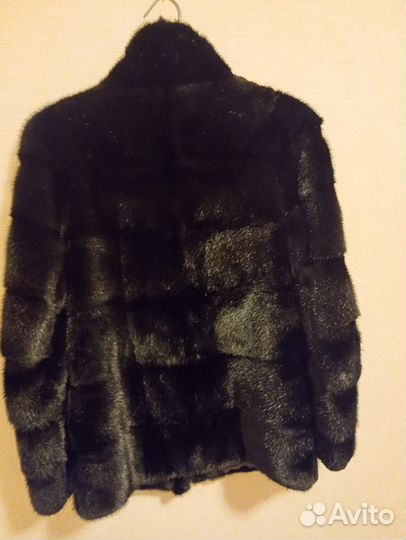 Шуба норковая женская натуральная р. 42 черная