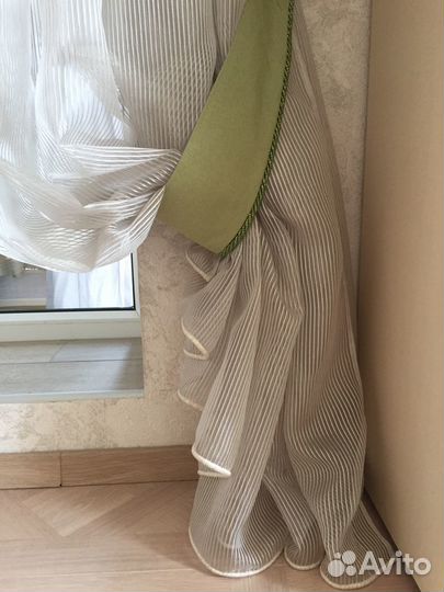 Штора из итальянской нитевой органзы