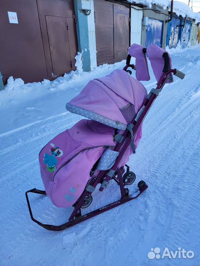 Санки коляска ника 7-4