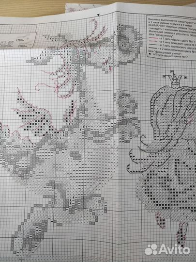 Остатки набора для вышивания