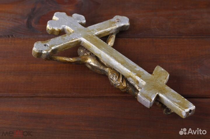 Крест распятие 21х14 см Пластика самодельный