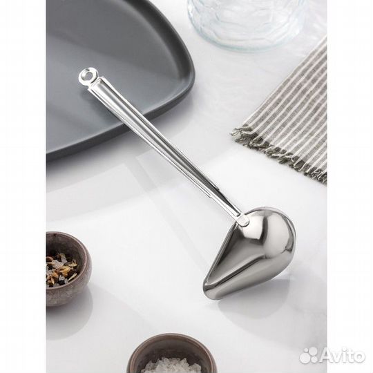 Ложка для соуса, 50 мл, цельнометаллическая ручка