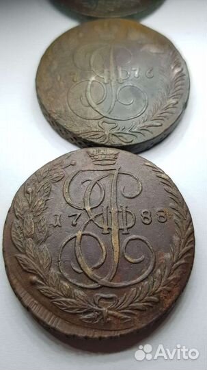 5 копеек Екатерины 2 1771, 1776, 1788 года