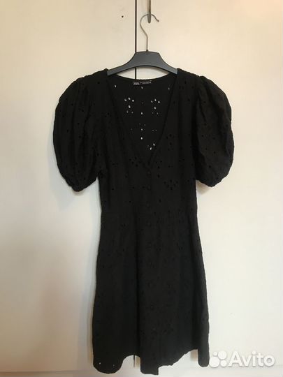 Платье zara черное мини