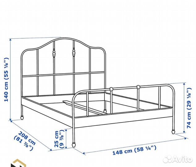 Кровать IKEA сагстуа 140 200